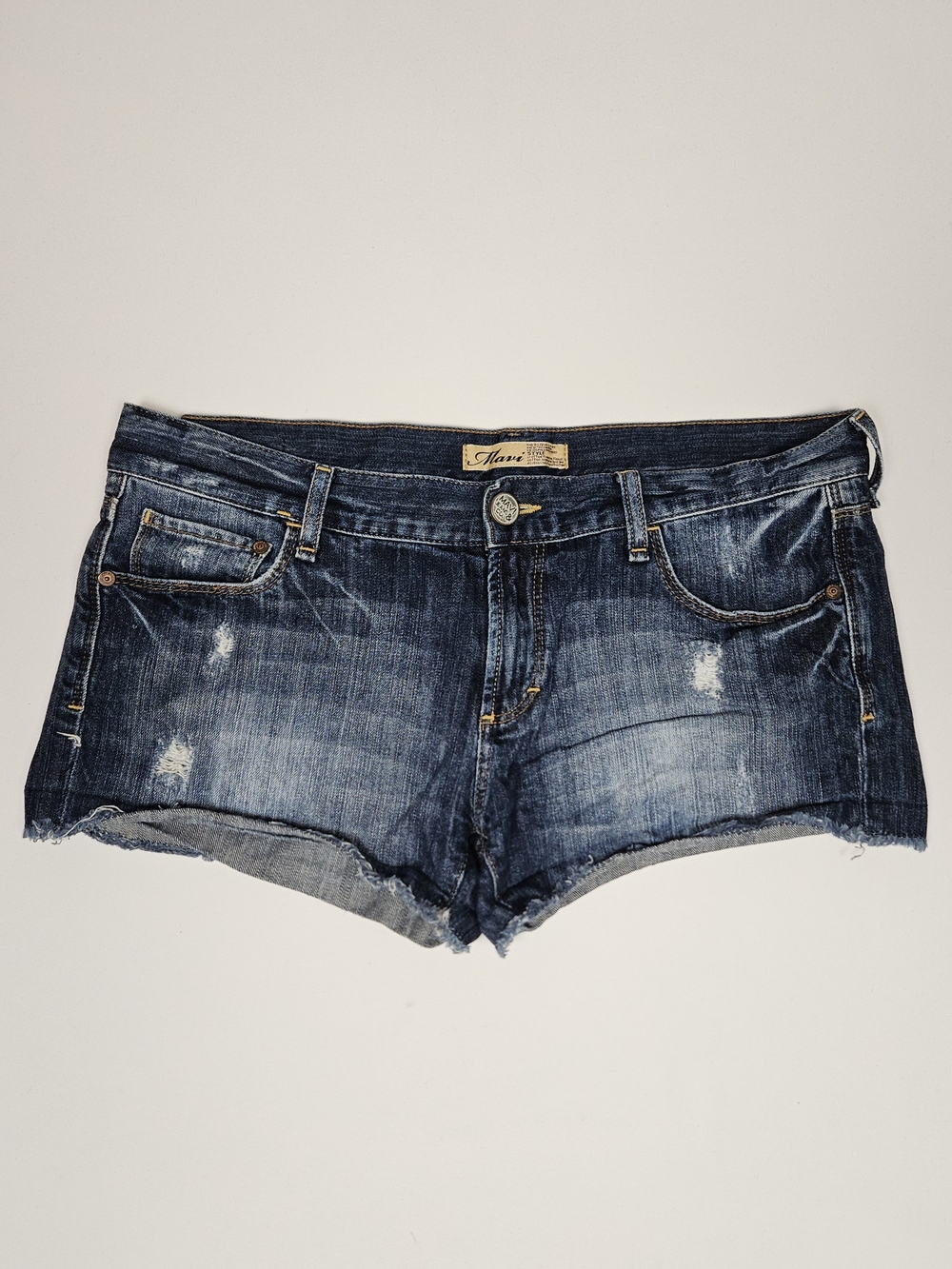 Mavi Cameron Jean Shorts Size 30 Distressed Denim Raw Hem Festival Y2K